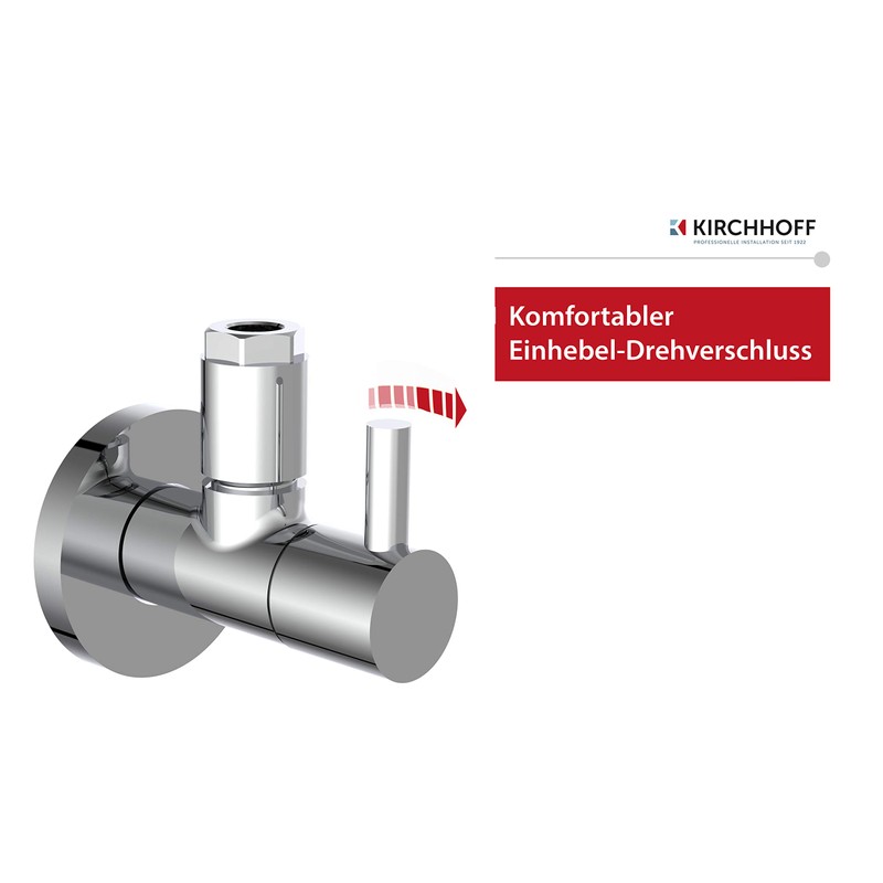 Kirchhoff Design Universal Angle Valve with Quick Release Angle Control