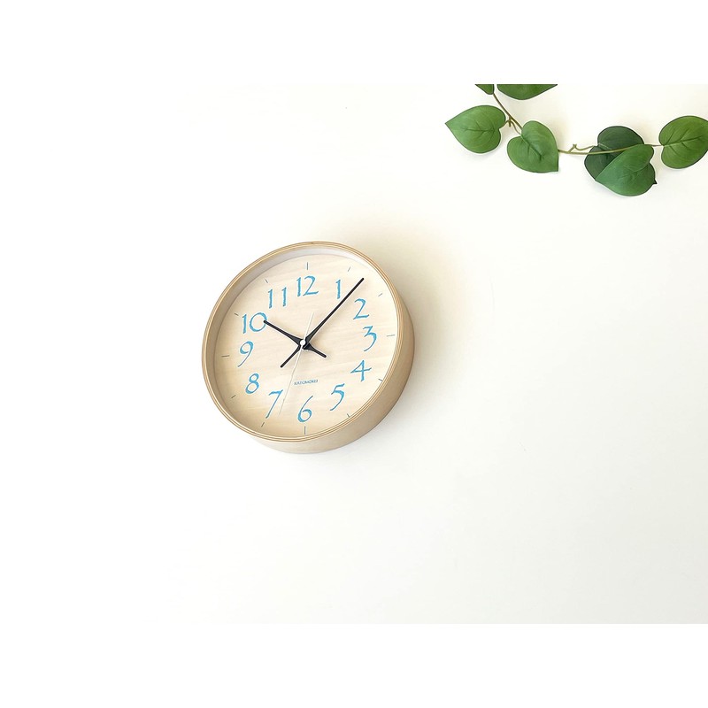 KATOMOKU plywood clock 21 radio clock sweep (continuous second hand)
