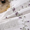 vctops 2-Piece Elegant Floral Embroidered Pillow Shams Queen Size 100%