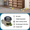 4-Pack Heavy-Duty Stem Casters with Retractable Wheels 2200 Lbs Total