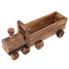 Wooden Flower Pot Cartoon Train Shape Good Ventilation Succulent Flower