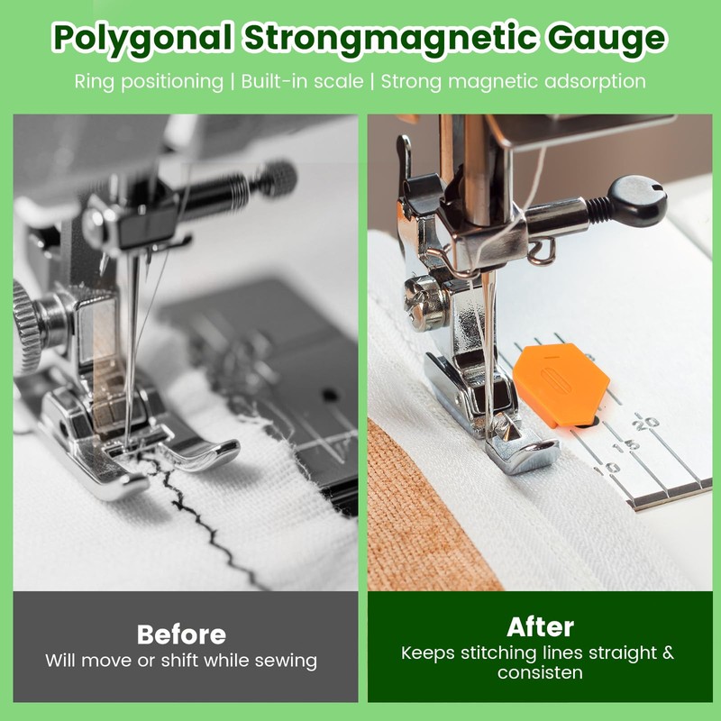 3Pcs Magnetic Seam Guide with Scale, Polygonal Strong Magnetic Gauge