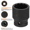 sourcing map 12-Point Impact Socket 1/2 Inch Drive 24mm Metric