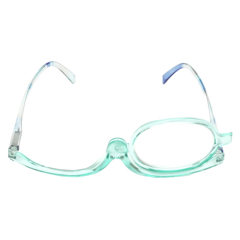 Calabria Flip Up Magnifying Makeup Reading Glasses +5.00 Olive Eye