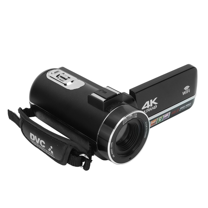 4K Video Camera with Remote Control Microphone Lens Hood 18X
