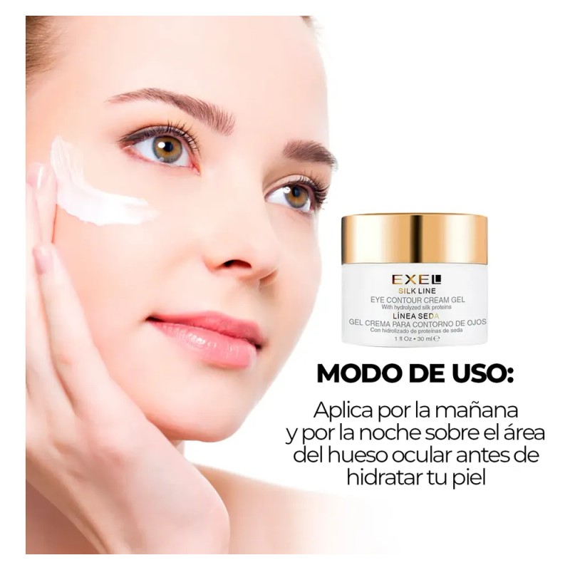 Gel Crema Contorno De Ojos Exel Línea Seda Antiojeras