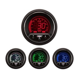 Prosport 52 mm Premium EVO Electrical Fuel Pressure Gauge – Digital LED Dial (0–100 PSI), Programmable Warning & Peak Recall, Dual-Color Backlight, Sender & Install Kit – 12V Vehicles