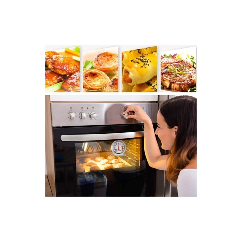 Termómetro Digital de Cocina para Hornos Centigrados Estufa Acero Inoxidable