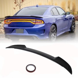 Rear Spoiler Trunk Lip Wing Compatible with Dodge Charger RT SXT SRT Hellcat Style 2011-2022 Carbon Fiber