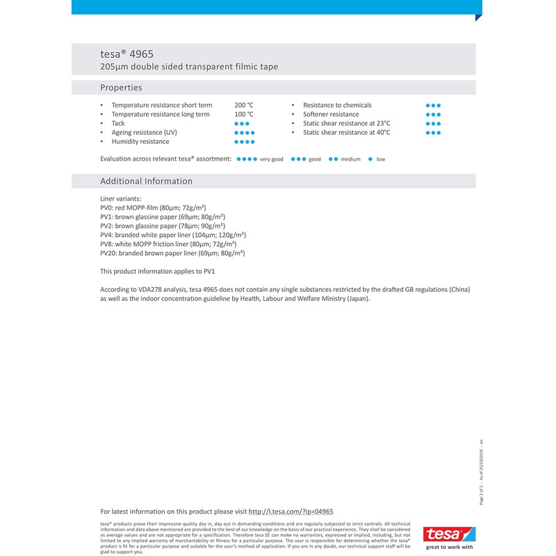 TESA 6 mm x 50 m Double Sided Transparent filmic