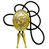 Golden Western Bolo Tie Initial Letter A to Z in