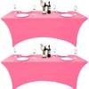 ZarzaaSik 2-Pack 6ft Spandex Table Covers for Rectangle Standard Folding