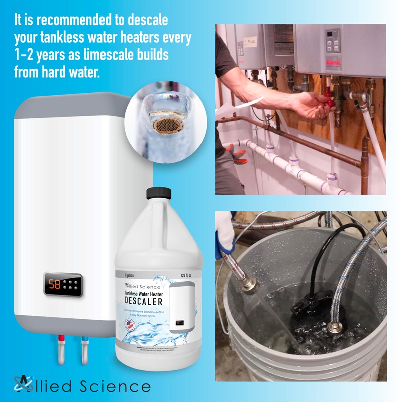 Allied Science Tankless Water Heater Descaling Solution | Highly Effective