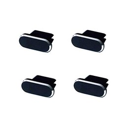 monofive MF-MTPB-4B USB Type-C Connector Dustproof Protective Cover (Aluminum) (4 Pack) (Black)