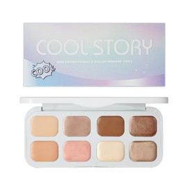 8 Colors Cream Highlighter & Eyeshadow Palette – Multi-Use Concealer, Contour & Eye Contour Kit – Lightweight, Long-Lasting, Blendable & Buildable Makeup Palette for All Skin Tones