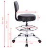 SUPERJARE Drafting Chair with Back, Adjustable Foot Rest Rolling Stool,