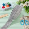 BENECREAT 10m/10.9 Yard Carpet Edge Bias Binding, Gray White Cotton