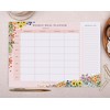 Making Meadows | Pink Floral Weekly Meal Planner Pad |