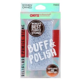 Onyx Professional 2 in 1 Pumice Stone, 100% Siliglass Callus Remover for Feet, Elbows, Knees, Dead Skin, Heels, Hands, Foot File Scrubber Exfoliator Removes Hard, Rough, Dry Skin (2 Pack)