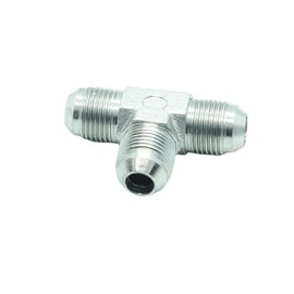 CDQBWKJGFJ 1 Piece Hydraulic 1/2" JIC (3/4"-16) 37° Flare Union Tee, JIC Male x JIC Male x JIC Male T Adapter Steel Plated