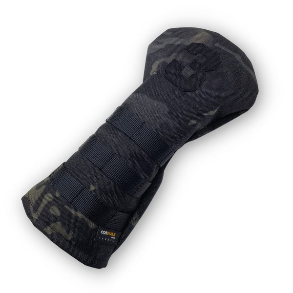&xxx Golf Cordura Multicam Black Driver Fairway Wood Utility Headcover