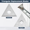 10Pcs 1inch Triangle Paint Scraper Paint Scraper Carbide Blades Double-Edged