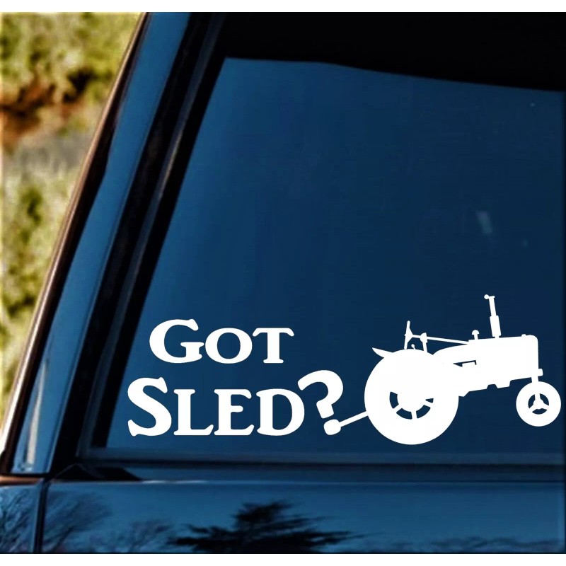 Bluegrass Decals Antique Tractor Pull Sled Decal Sticker for Car