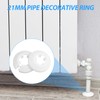 12-Pack White Plastic Radiator Pipe Covers, Durable PVC Pipe Collars,