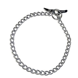 Herm Sprenger - Medium Choke Chain with Toggle - Professional Grade Training Collar Dog Collars Made of Chrome-Plated Steel - (50cm (20") length/25mm (1") Width)