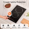 FIREGAS 12 Inch Built-in Electric Cooktop, 2 Burner 3000W, Hardwired