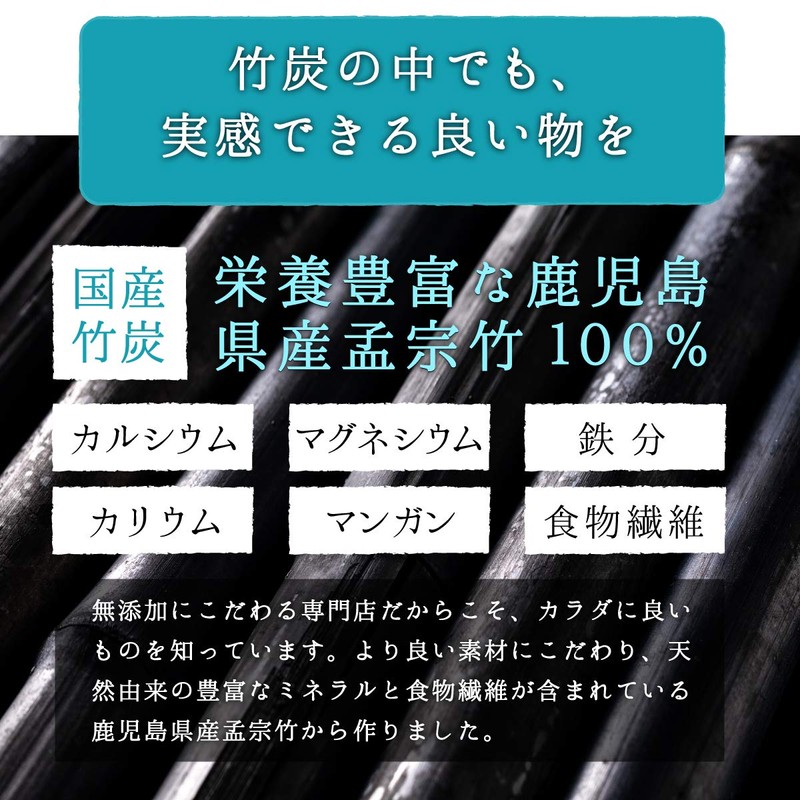 LOHAStyle(ロハスタイル) 純粋 竹炭クレンズ チャコールクレンズ 食用炭 サプリメント (60粒) [カルシウム含有]