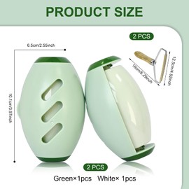 GZqiancang 2 Stück Wiederverwendbare Fusselrolle, Waschbarer Lint Roller mit 2 Stück Tragbarer Fusselentferner für Kleidung, Sofas, Bettlaken, Tierhaare