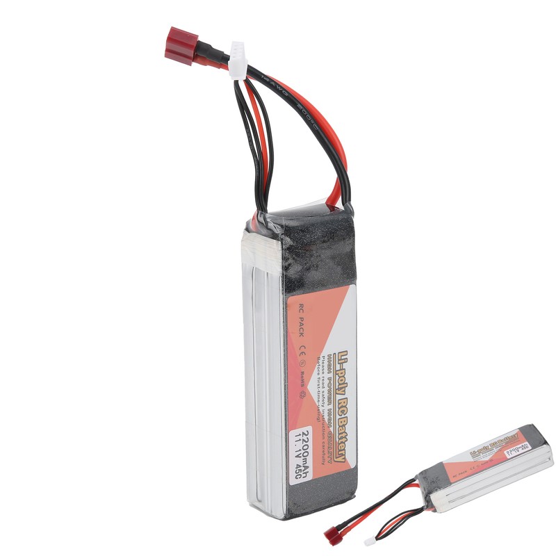 11.1V 2200mAh 3S 45C Lipo Battery Pack with T Plug
