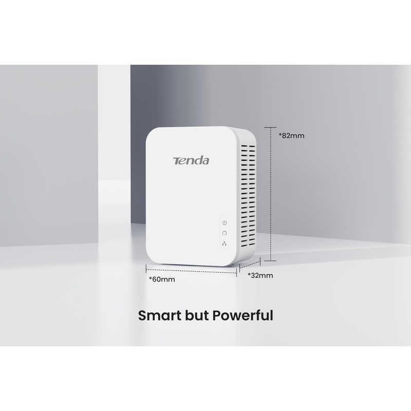Tenda PH3 1000Mbps Powerline Adapter Kit with Single Port/Home Plug
