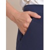 Weintee - Pantalones deportivos pequeños para mujer con bolsillos, marino,