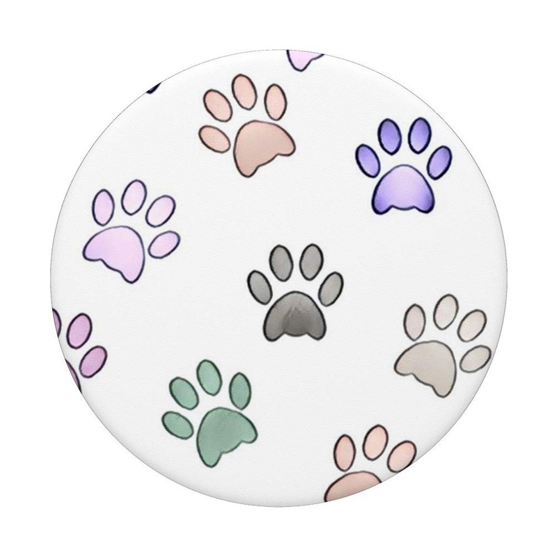 Colorful Paw Print Pop Up Cell Phone Gripper Dog Lover