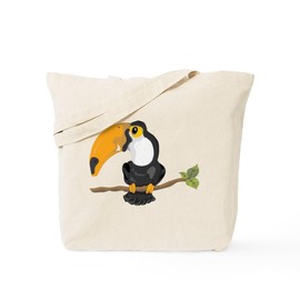 CafePress Tropical Toucan Tote Bag Reusable Natural Beige Canvas Shopping Bag