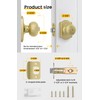 goldenwarm 8 Pack Brushed Gold Privacy Door Knobs Interior for