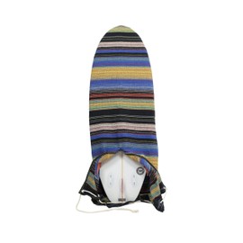 Open Road Goods Striped Blue Surfboard Bag/Surfboard Sock Cover Travel Bag, Handmade! Awesome Surf Accessory! 8'0 Narrow/Pointy Tip (Good for Shortboards, Guns, Fish Boards, and More!)