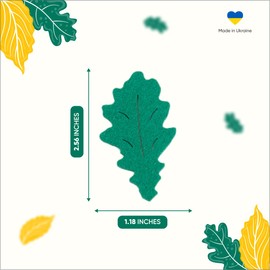 Leaf Cutouts - Fake Leaves for Crafts - Felt Leaves - Artificial Leaves for Scrapbook, Embroidery, DIY, Decoration Home, Green, 20 Pcs