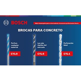 Bosch Accessories 2607019438 4/5/6/8/10 mm Masonry Drill Bit Set (5-Piece)