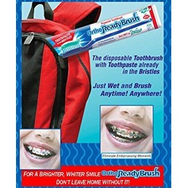 ReadyBrush Prepasted Toothbrushes, Fresh Mint Flavor - Bag of 10 toothbrushes