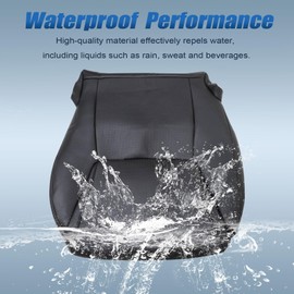 SecosAutoparts Perforated Black Front Left Driver Bottom Lower Replacement Leather Seat Cover Compatible with Lexus Lx570 2008 2009 2010 2011 2012 2013 2014 2015