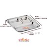 Satre Online and Marketing Stainless Steel Square Plates Set of