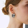 Vermeil brass one-touch earrings OTEP24507R white / 버메일 브라스 원터치