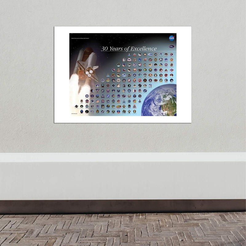 Spiffing Prints NASA - Mission Patch Poster - Small -