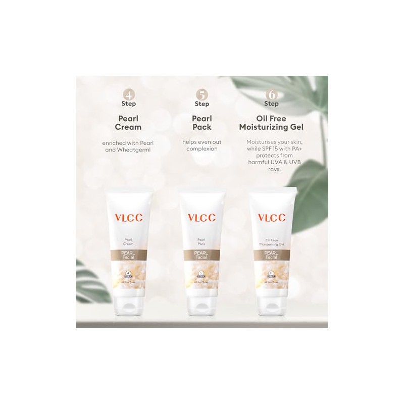Vlcc Kit Facial Perla Productos Cuidado Piel Limpiador Tónico Crema