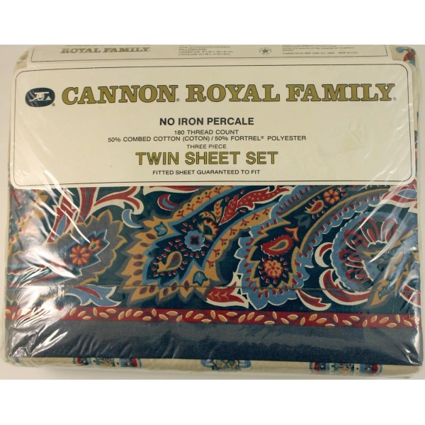 Cannon Vtg 1990 Cannon Royal Family Twin Sheet Set Surrey
