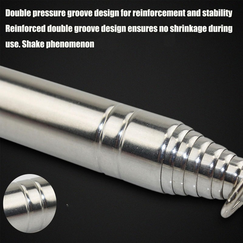 XUTONG 2.5M Handheld Flagpole,Thick Portable Stainless Steel Flagpole with Anti