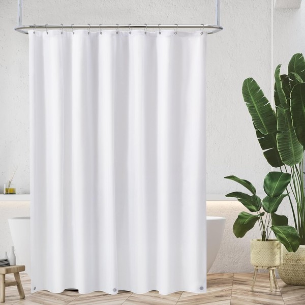 ROLIZOE Waterproof Fabric Shower Curtain Liner with 3 Magnets –